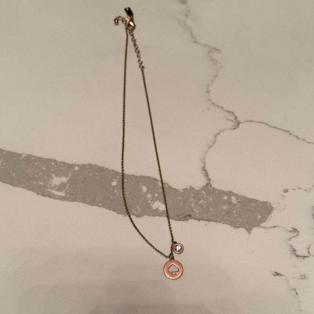 Kate Spade Gold Pendant Necklace with Crystal Accent